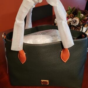 Dooney & Bourke Pebble Leather Large Handle Tote